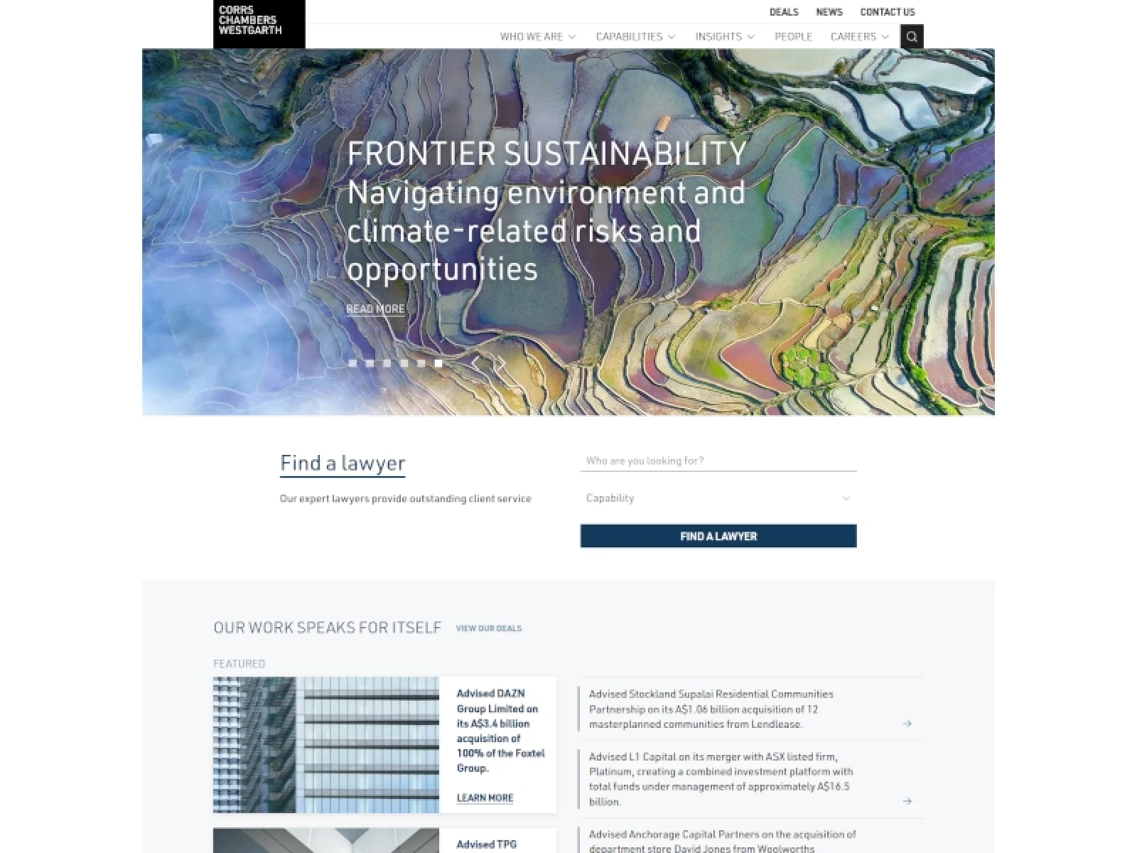 Corrs Chambers Westgarth: Home page - Corrs Chambers Westgarth