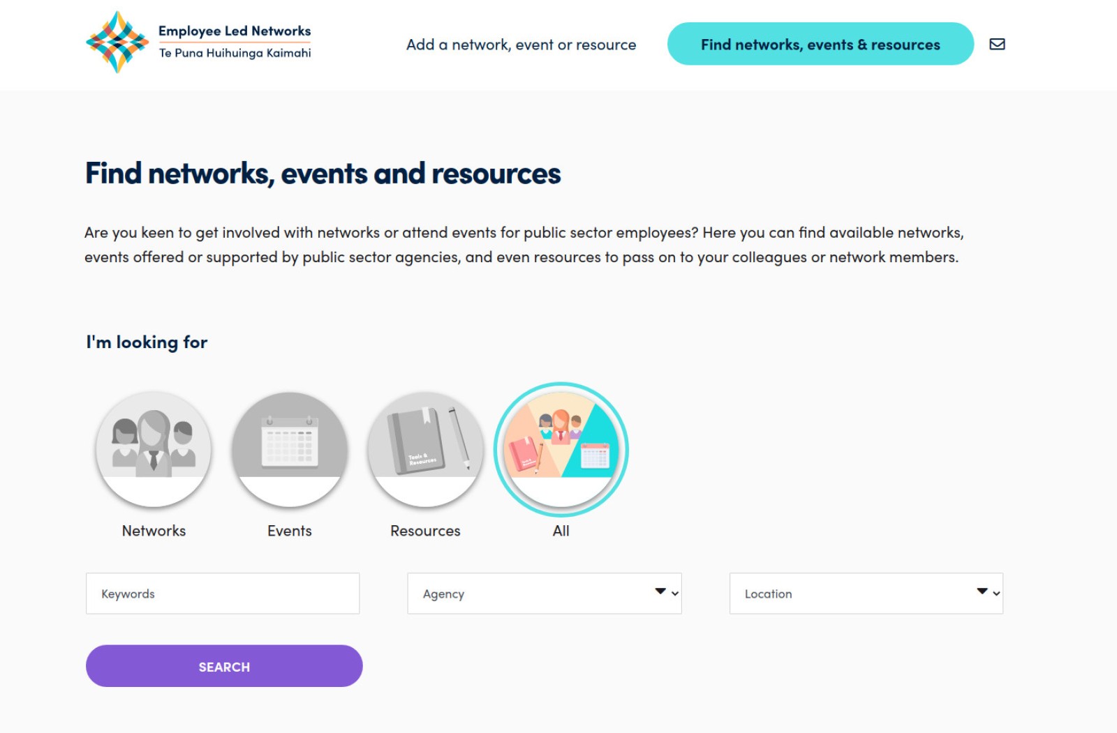 Search page  - NZ Government Employee-led Networks