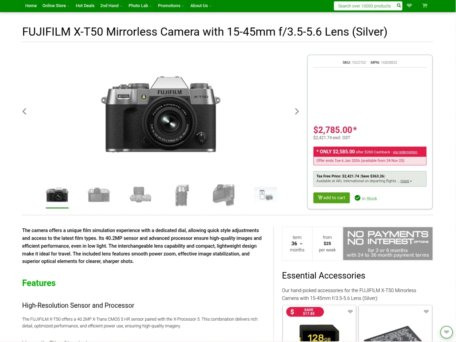 Photo and Video International: Product Page - with discount - Photo and Video International