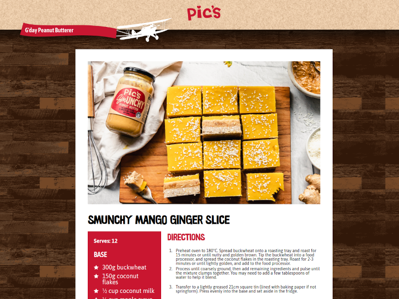 Pic's Peanut Butter Version 2: Recipe example