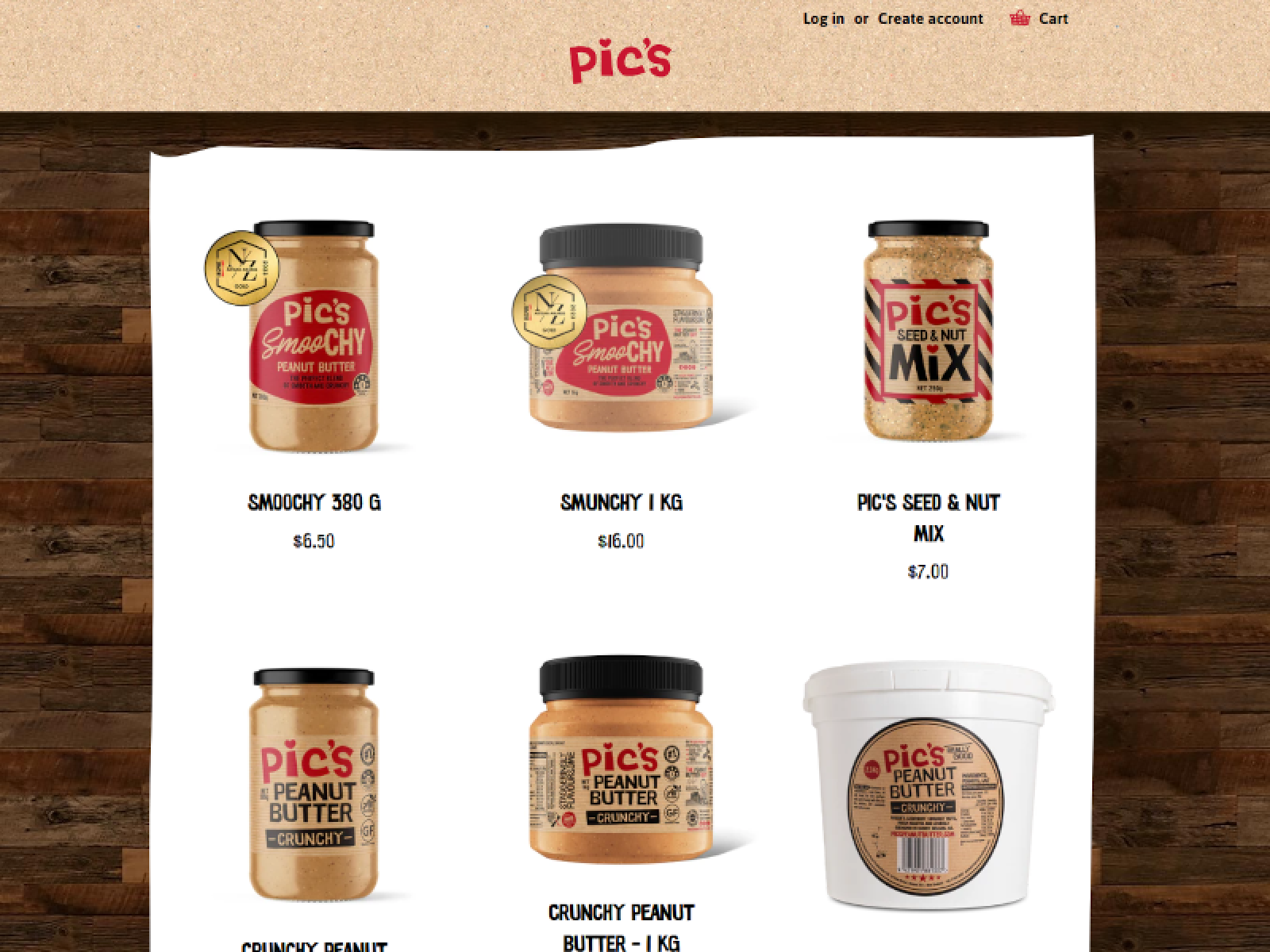 Landing Page - Pic's Peanut Butter NZ Shop