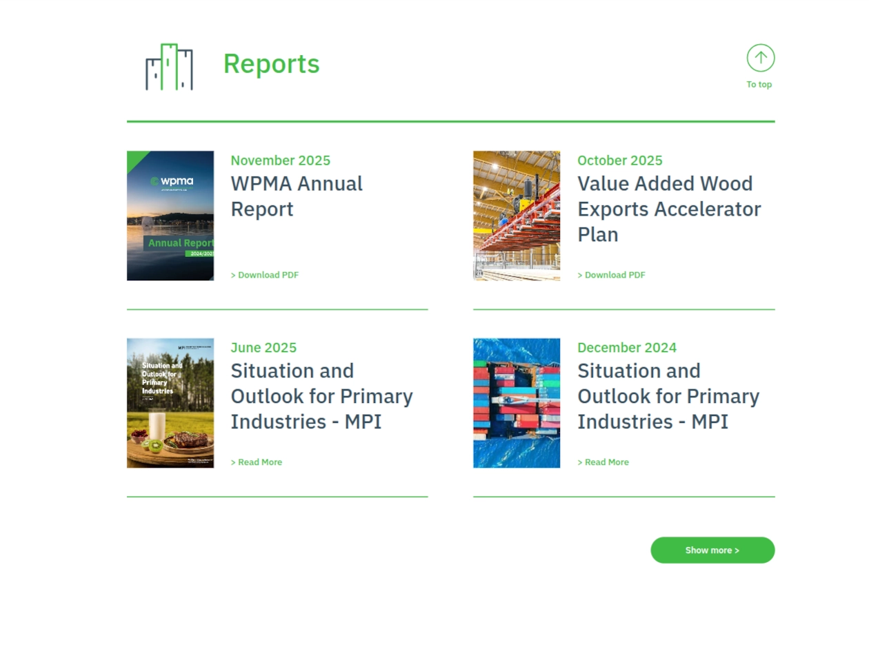 Wood Processors and Manufacturing Association (WPMA): Resources section